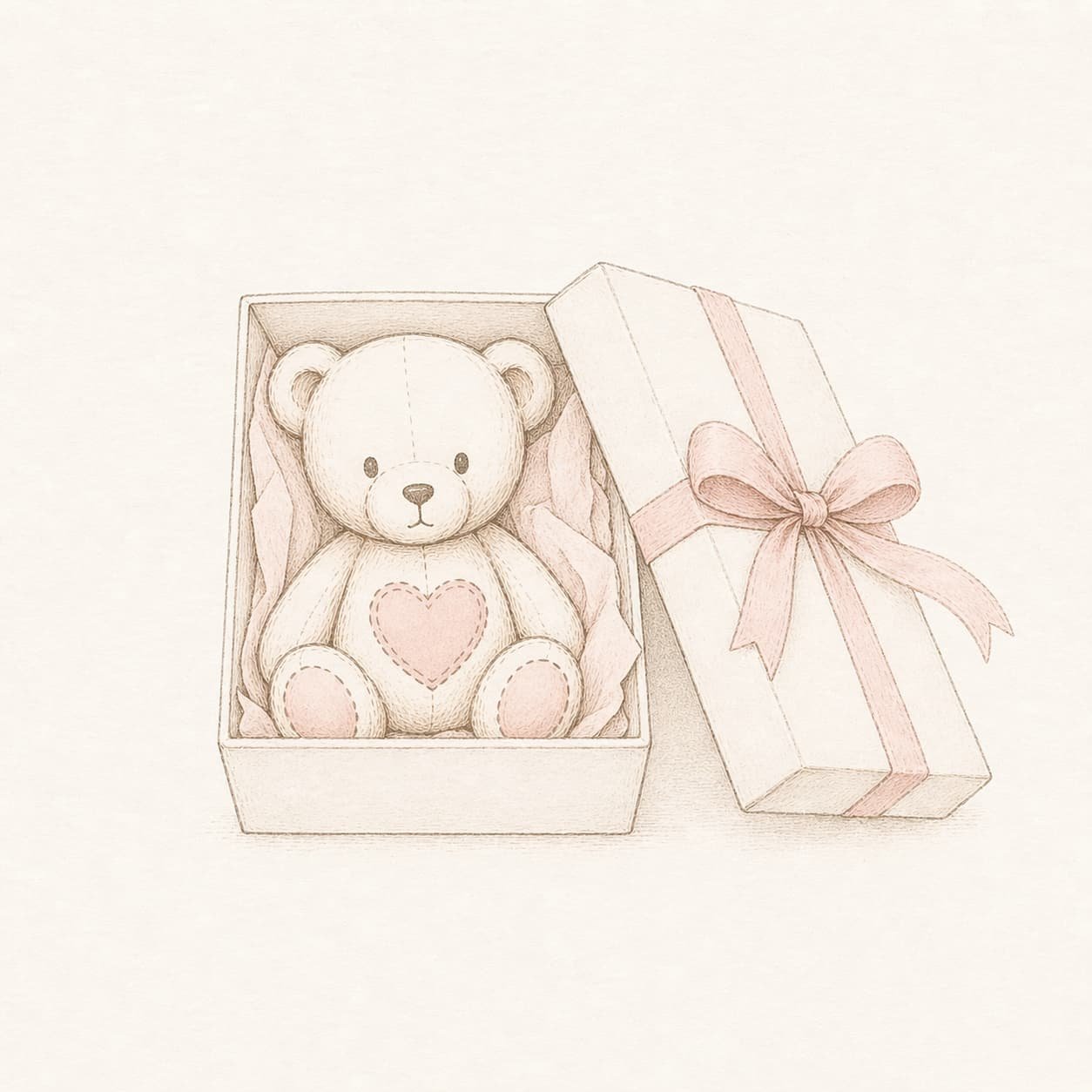 Boite Ours de Cœur ouverte
